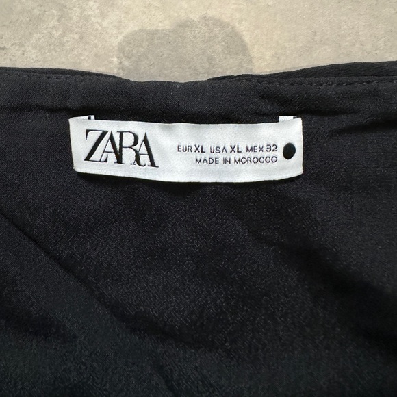 Zara Black Cropped Halter Top XL - Picture 7 of 8